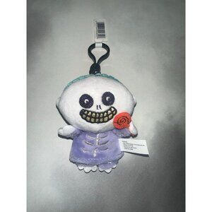 Disney Nightmare Before Christmas BARREL Plush Figure Bag Clip Keychain